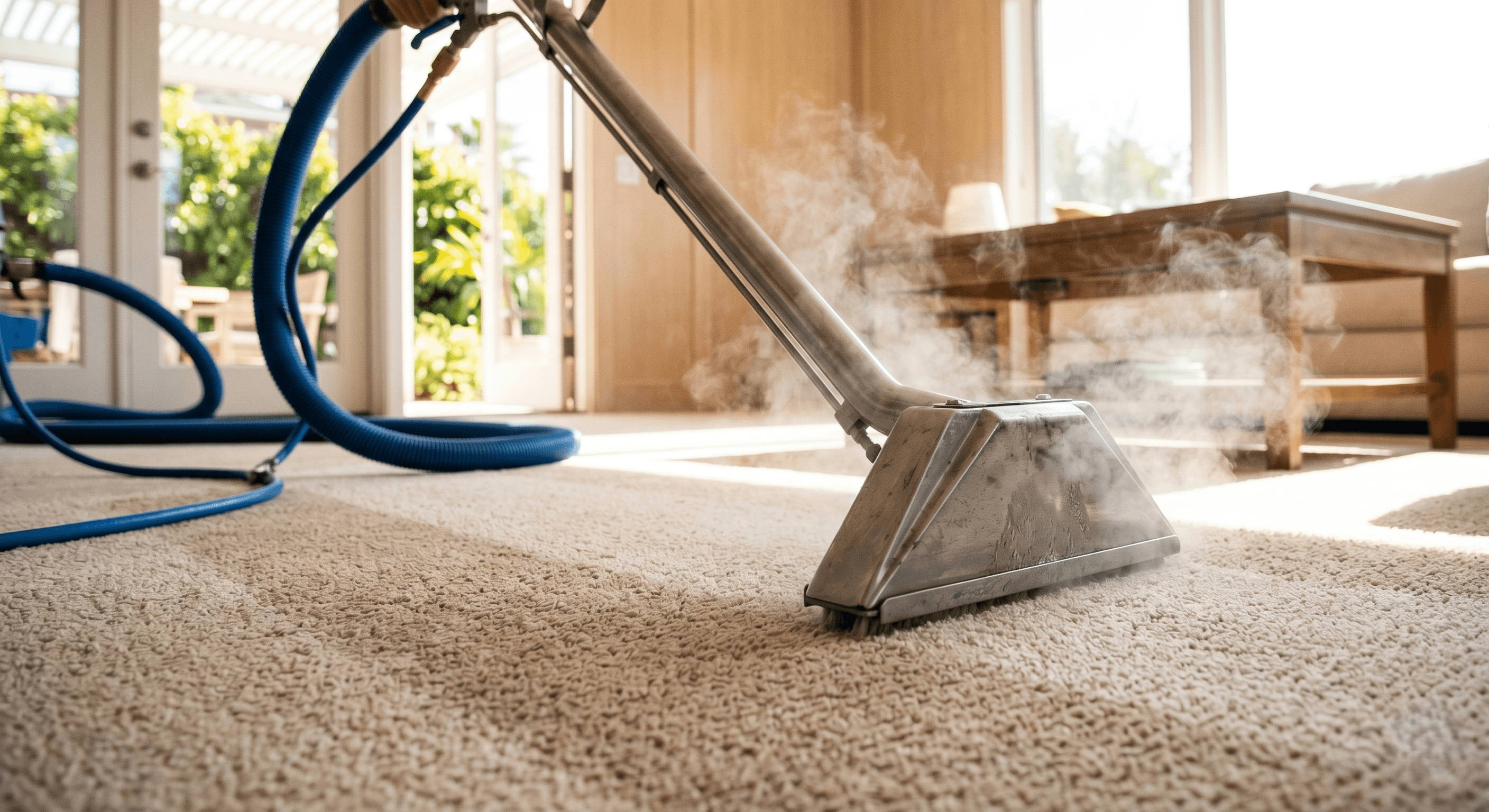 Carpet Cleaning — Spiker action shot
